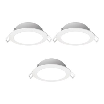 Aigostar - CONJUNTO 3x Focos de encastrar exterior LED LED/4,8W/230V 4000K IP65 branco