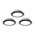 Aigostar - CONJUNTO 3x Focos de encastrar exterior LED LED/4,8W/230V 6500K IP65 preto