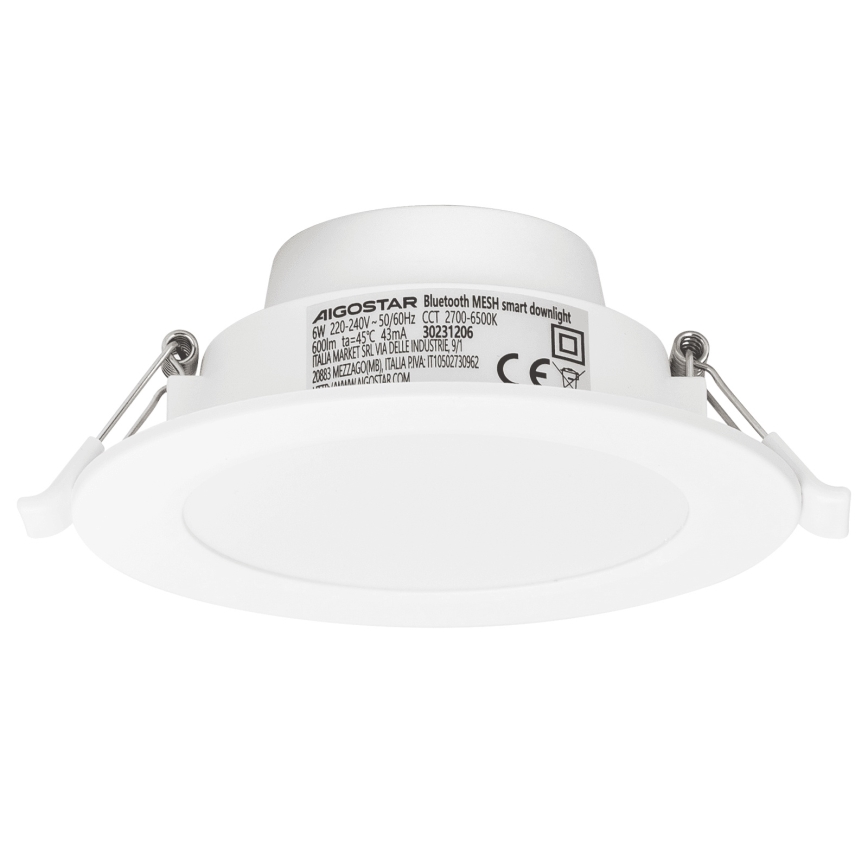 Aigostar - CONJUNTO 3x Focos de encastrar LED com regulação MESH LED/6W/230V 2700K-6500K diâmetro 11,5cm