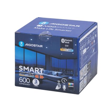 Aigostar - CONJUNTO 3x Focos de encastrar LED com regulação MESH LED/6W/230V 2700K-6500K diâmetro 11,5cm