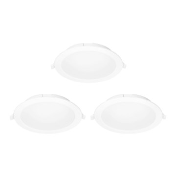 Aigostar - CONJUNTO 3x Focos de encastrar LED com regulação MESH LED/6W/230V 2700K-6500K diâmetro 11,5cm