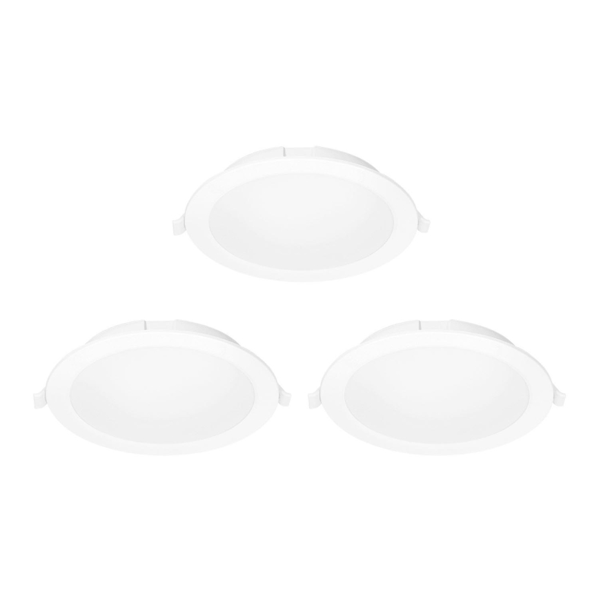 Aigostar - CONJUNTO 3x Focos de encastrar LED com regulação MESH LED/6W/230V 2700K-6500K diâmetro 11,5cm