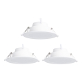 Aigostar - CONJUNTO 3x Focos de encastrar LED RGBW com regulação MESH LED/9W/230V 2700K-6500K diâmetro 14,5cm