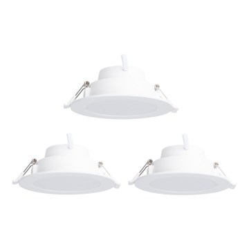 Aigostar - CONJUNTO 3x Focos de encastrar LED RGBW com regulação MESH LED/9W/230V 2700K-6500K diâmetro 14,5cm