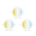 Aigostar - CONJUNTO 3x Luminária embutida LED regulável MESH LED/6W/230V 2700K-6500K diâmetro 11,5 cm