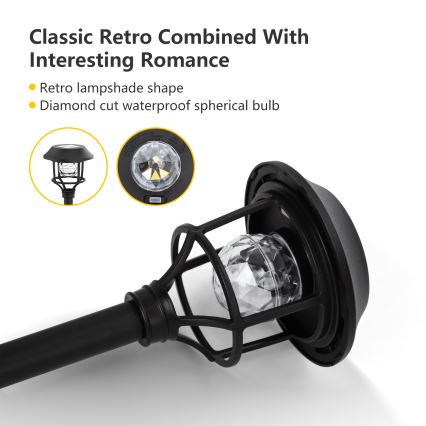 Aigostar - CONJUNTO 4x Candeeiros solar LED RGB LED/0,2W/2V IP44