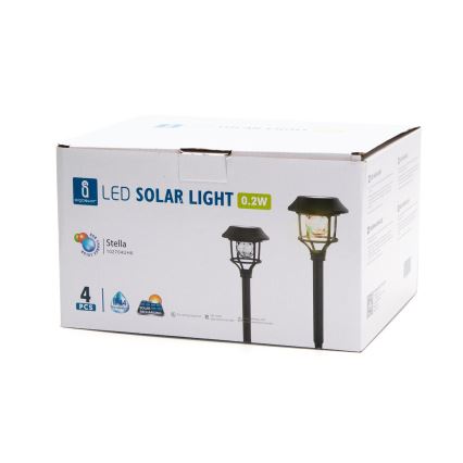 Aigostar - CONJUNTO 4x Candeeiros solar LED RGB LED/0,2W/2V IP44