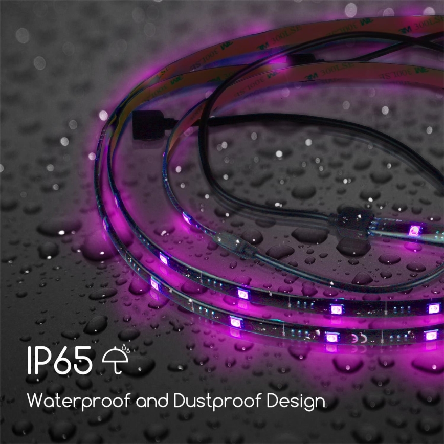 Aigostar - CONJUNTO 4x Tira LED RGB com regulação 0,5m LED/2,5W/5V IP65 + CR