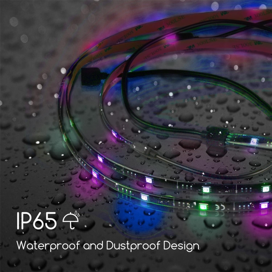 Aigostar - CONJUNTO 4x Tira LED RGB com regulação 0,5m LED/2,5W/5V IP65 + CR