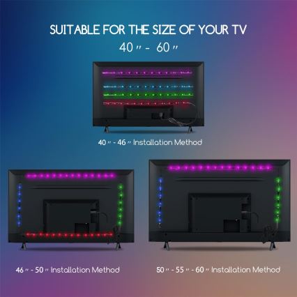 Aigostar - CONJUNTO 4x Tira LED RGB com regulação 0,5m LED/2,5W/5V IP65 + CR