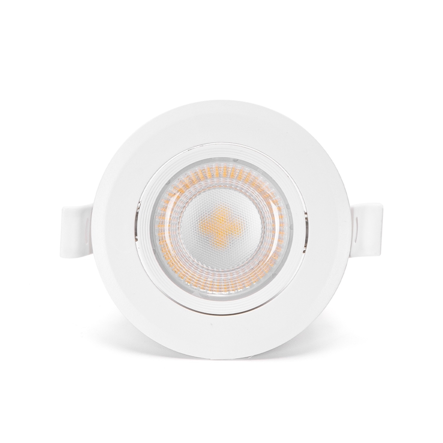 Aigostar - Conjunto de 3 luminárias de embutir LED/5W/230V 3000K Ø 8,5 cm brancas