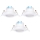 Aigostar - Conjunto de 3 luminárias de embutir LED/5W/230V 4000K Ø 8,5 cm branco