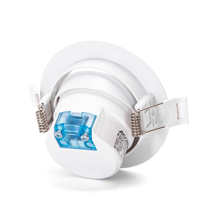 Aigostar - Conjunto de 3 luminárias de embutir LED/5W/230V 4000K Ø 8,5 cm branco