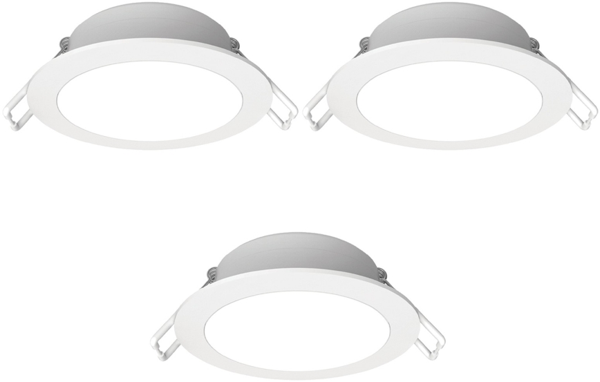 Aigostar - Conjunto de 3 luminárias de embutir para casa de banho LED/4,8W/230V IP65 brancas