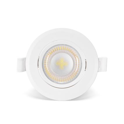 Aigostar - Conjunto de 3 luminárias LED de embutir, 5 W, 230 V, 6500 K, Ø 8,5 cm, branco