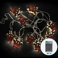 Aigostar - Cordão de luzes de Natal LED 20xLED/3xAA 3m branco quente reno