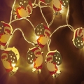 Aigostar - Cordão de luzes LED de Natal 10xLED/3xAA 1,5m branco quente Papai Noel