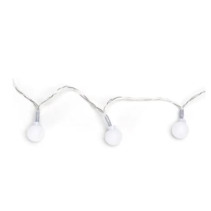 Aigostar - Cordão de luzes LED exterior para Natal 100xLED/3xAA/8 funções 10,3 m IP44 branco quente