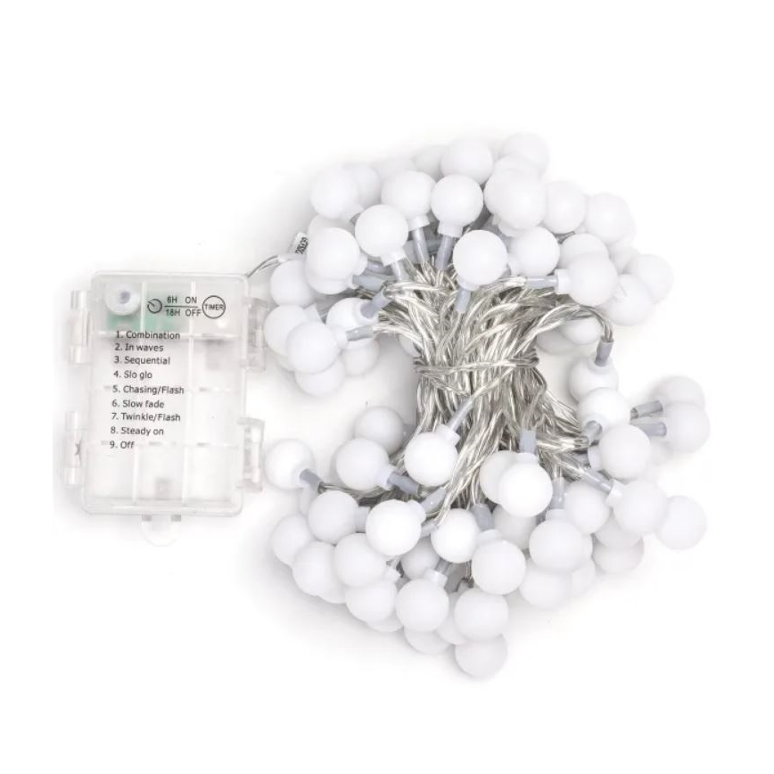 Aigostar - Corrente de Natal exterior LED RGBY 100xLED/3xAA/8 funções 10,3 m IP44