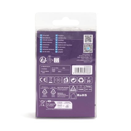 Aigostar - Corrente de Natal LED 100xLED/3xAA 10,3m branco frio
