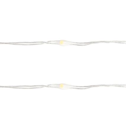 Aigostar - Corrente de Natal LED 100xLED/3xAA 10,3m branco quente