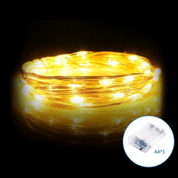 Aigostar - Corrente de Natal LED 20xLED/3xAA 2,3m branco quente