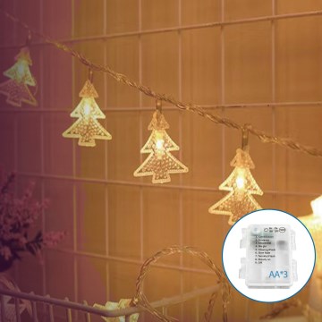 Aigostar - Corrente de Natal LED 20xLED/3xAA 3,3m árvores