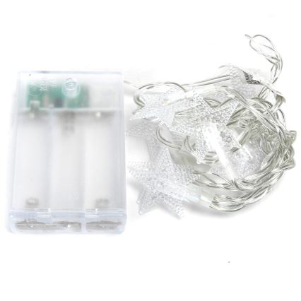 Aigostar - Corrente de Natal LED 20xLED/3xAA 3,3m estrelas