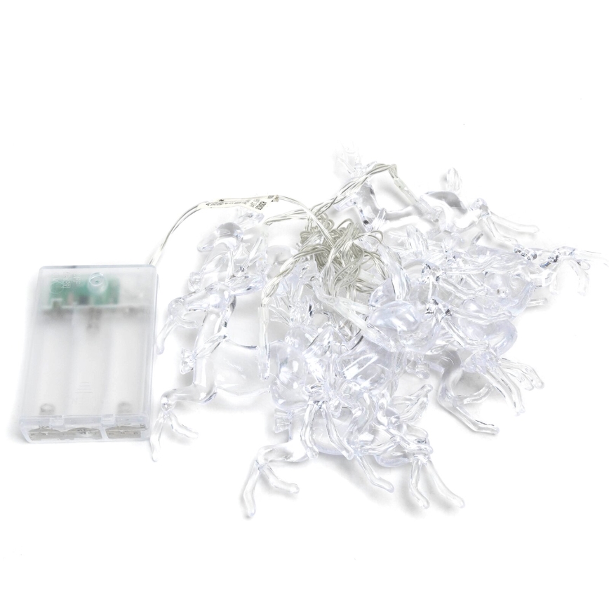 Aigostar - Corrente de Natal LED 20xLED/3xAA 3,3m renas