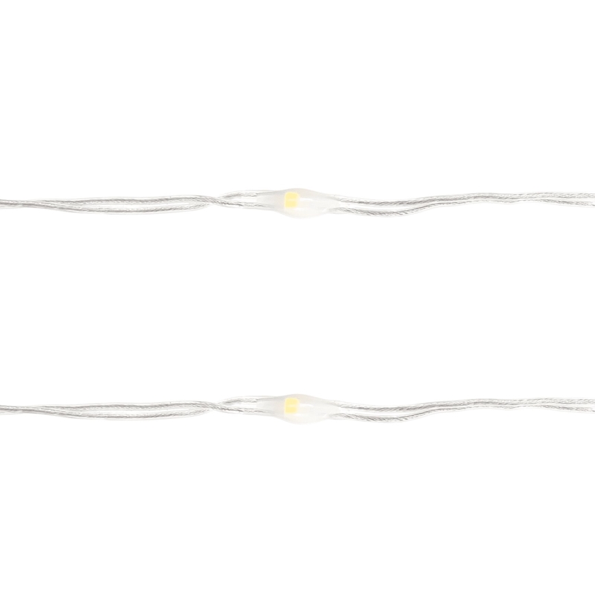 Aigostar - Corrente de Natal LED 50xLED/3xAA 5,3m branco quente