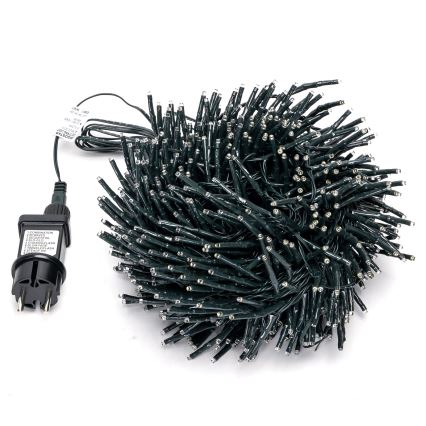Aigostar - Corrente de Natal LED para exterior 600xLED/8 funções 18m IP44 branco quente