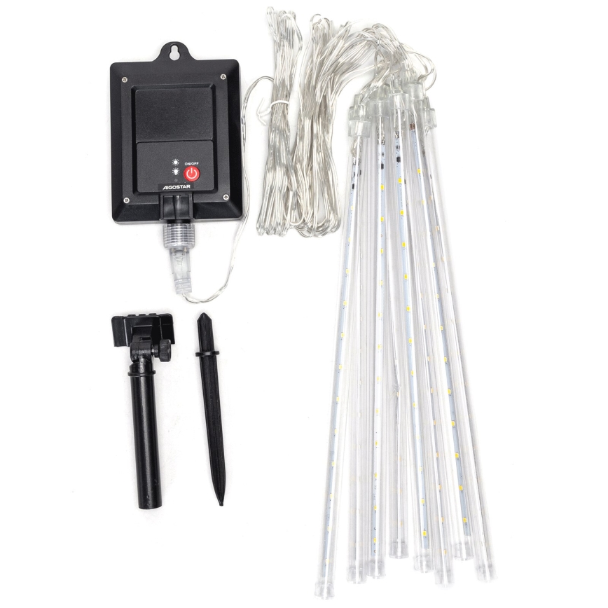 Aigostar - Corrente de Natal LED Solar 192xLED/8m IP65 branco quente