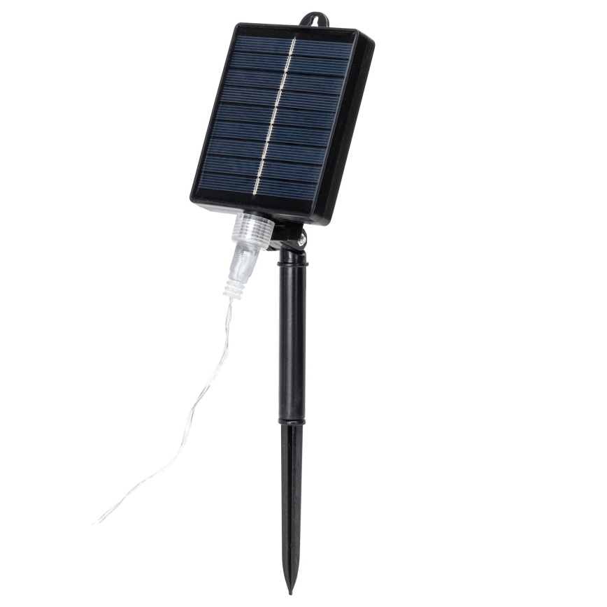 Aigostar - Corrente de Natal LED Solar 192xLED/8m IP65 branco quente