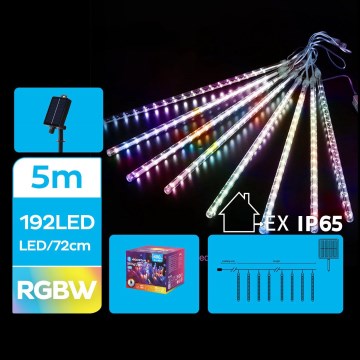 Aigostar - Corrente de Natal LED Solar 192xLED/8m IP65 multicolorida