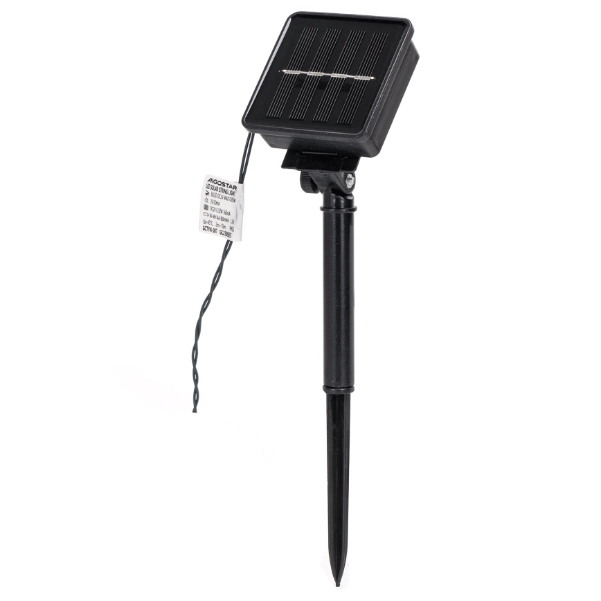 Aigostar - Corrente de Natal LED Solar 50xLED/8 funções 12m IP65 multicolor