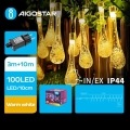 Aigostar - Corrente decorativa exterior LED 100xLED/8 funções 13m IP44 branco quente