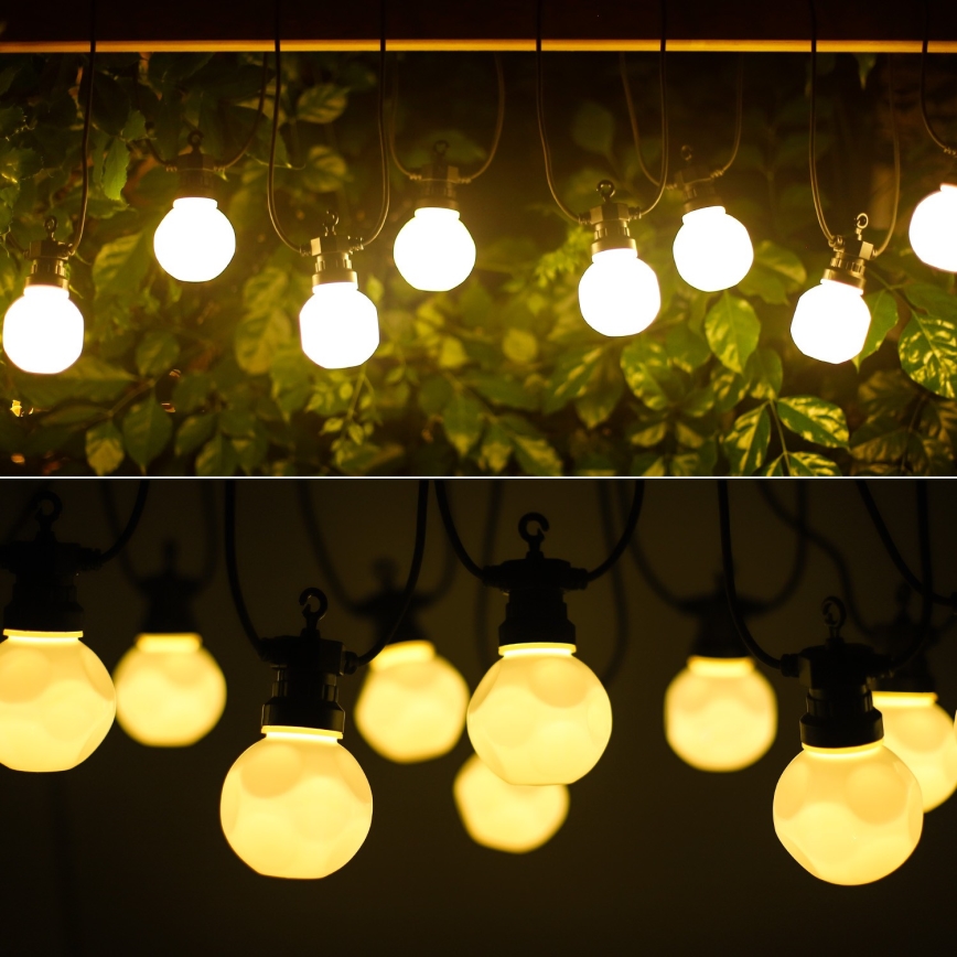 Aigostar - Corrente decorativa exterior LED 10xLED/8m IP44 branco quente