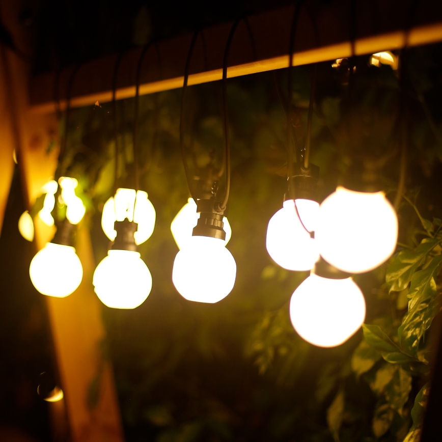 Aigostar - Corrente decorativa exterior LED 10xLED/8m IP44 branco quente