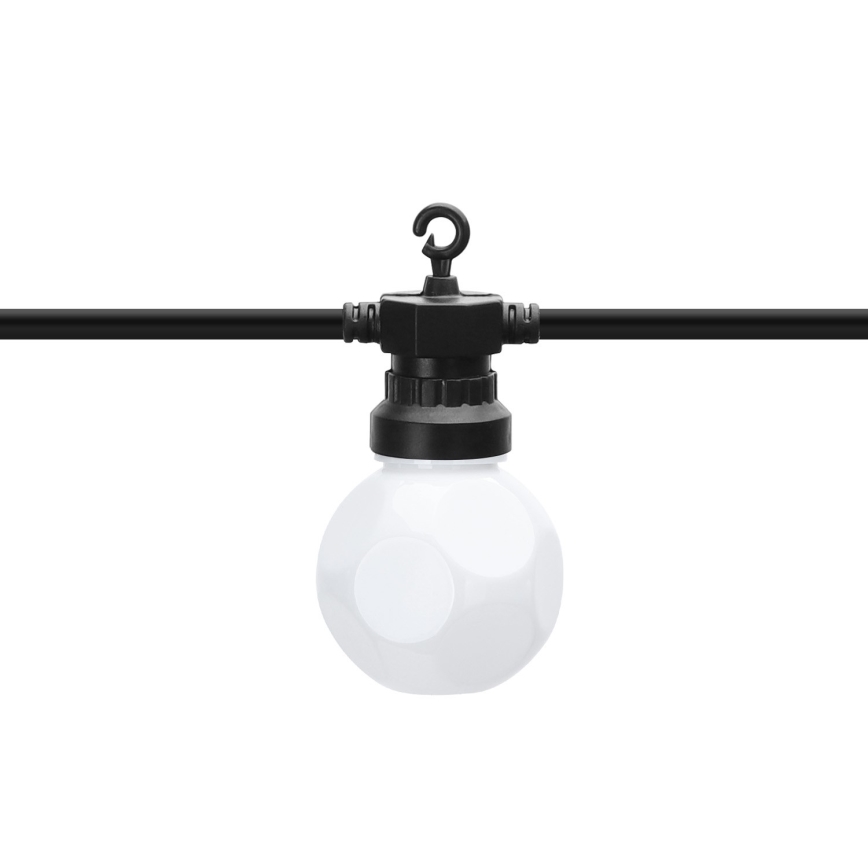 Aigostar - Corrente decorativa exterior LED 10xLED/8m IP44 branco quente