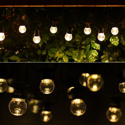 Aigostar - Corrente decorativa exterior LED 10xLED/8m IP44 branco quente