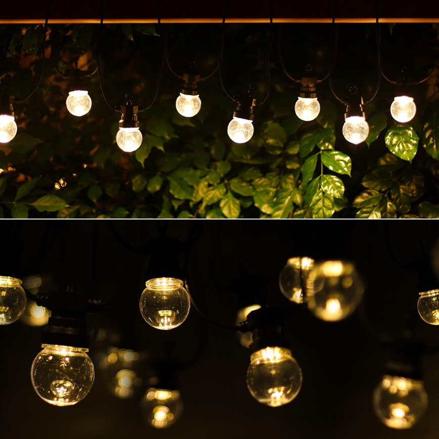 Aigostar - Corrente decorativa exterior LED 10xLED/8m IP44 branco quente