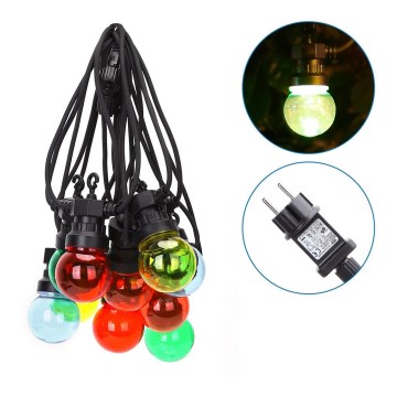 Aigostar - Corrente decorativa exterior LED 10xLED/8m IP44 branco quente