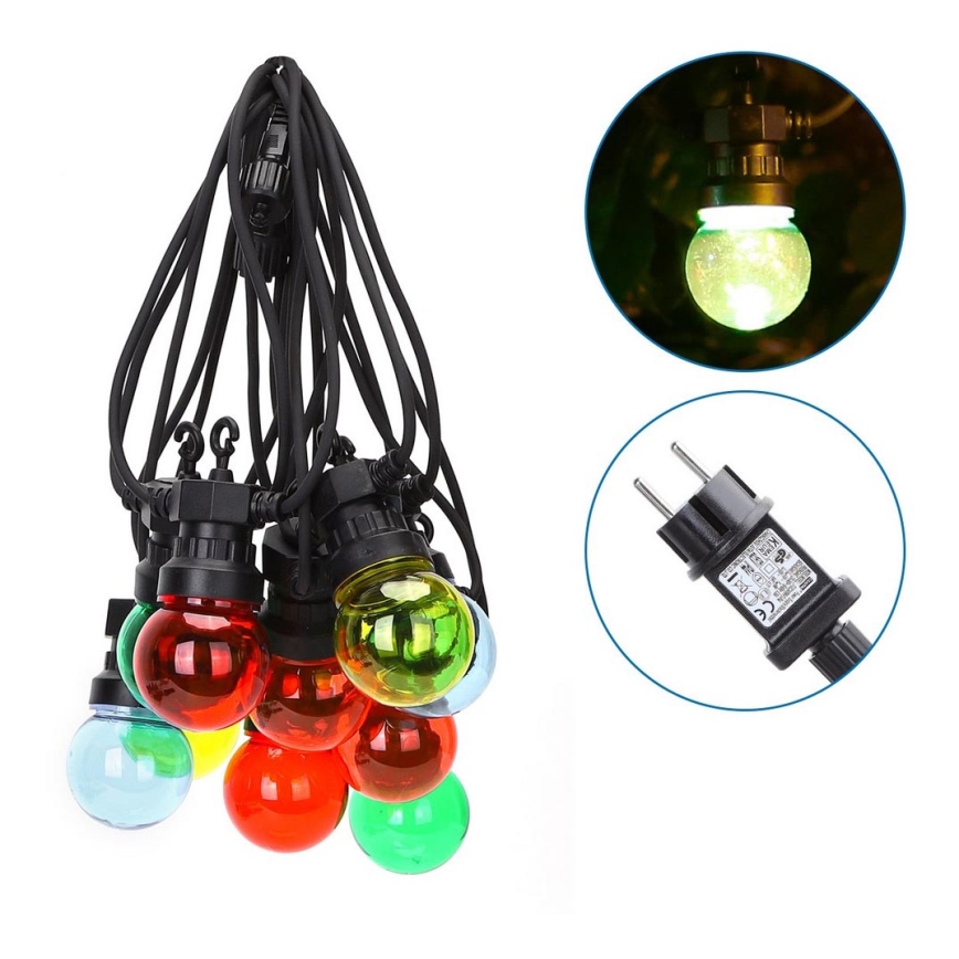Aigostar - Corrente decorativa exterior LED 10xLED/8m IP44 branco quente