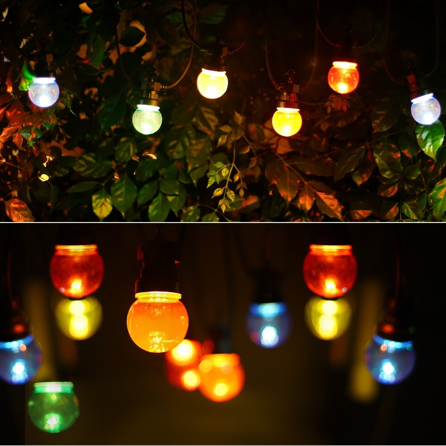 Aigostar - Corrente decorativa exterior LED 10xLED/8m IP44 branco quente
