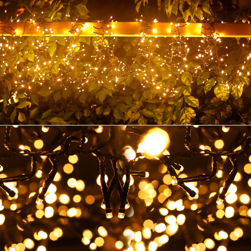 Aigostar - Corrente decorativa exterior LED 250xLED/10m IP44 branco quente