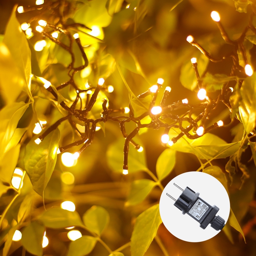 Aigostar - Corrente decorativa exterior LED 250xLED/10m IP44 branco quente