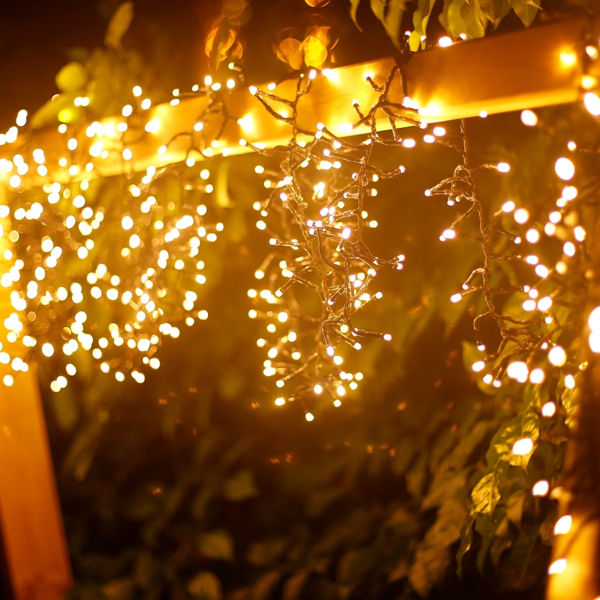 Aigostar - Corrente decorativa exterior LED 250xLED/10m IP44 branco quente