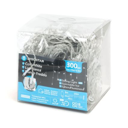 Aigostar - Corrente decorativa exterior LED 75xLED/6W/230V 15x0,6m IP44 branco frio