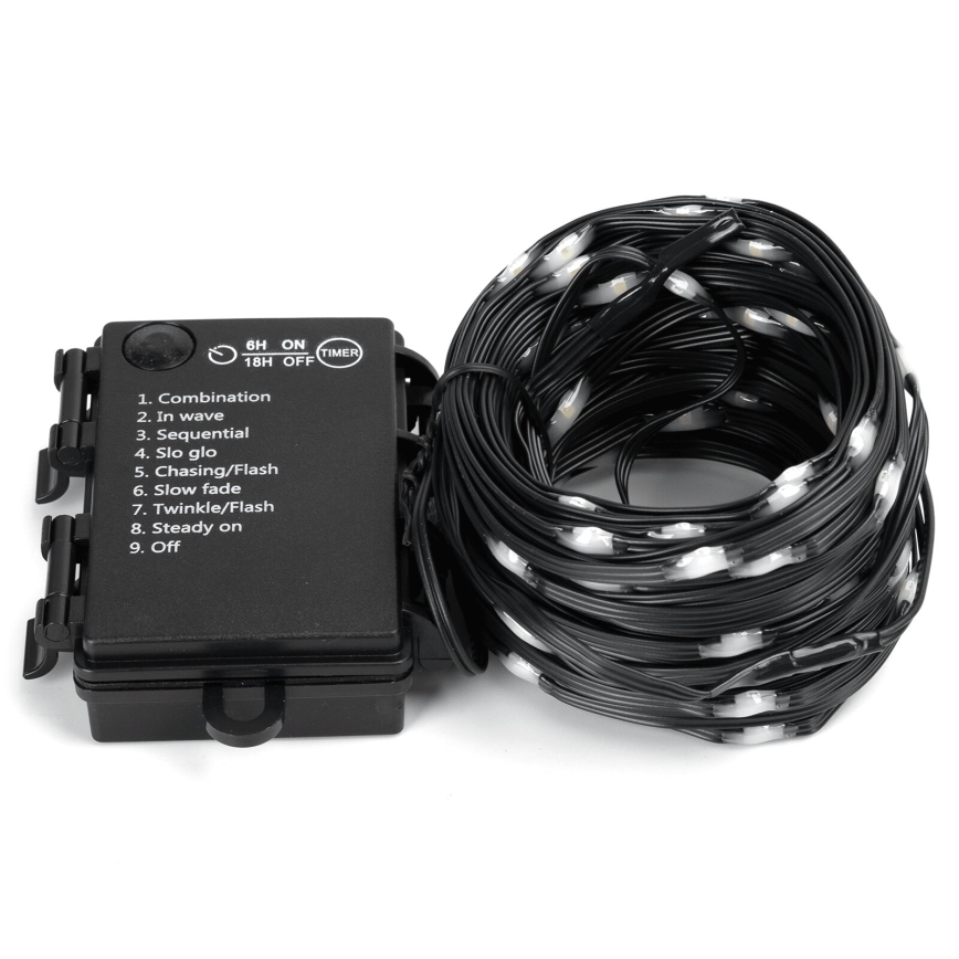 Aigostar - Corrente exterior de Natal LED 100xLED/8 funções 10,3m IP44 branco frio