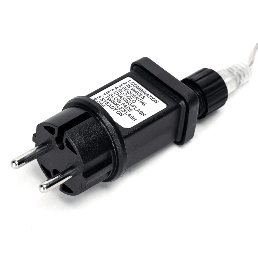 Aigostar - Corrente exterior de Natal LED 100xLED/8 funções 13m IP44 branco frio